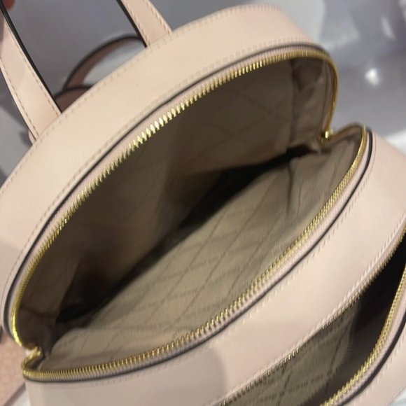 Michael Kors Jaycee Large Zip Pocket Backpack Dark Powder Blush - Picture 11 of 16